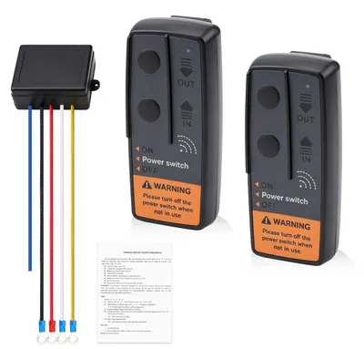 Funkfernbedienungsset für Seilwinde 12V/24V, 2 Sender, 15m Reichweite