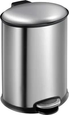 Produktbild von EKO - Ellipse Treteimer 12 Liter - Stainless steel Plastic  - Matt Edelstahl