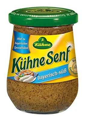 Zdjęcie produktu dla Kuehne Musztarda bawarska słodka łagodna z białą kiełbasą 250ml