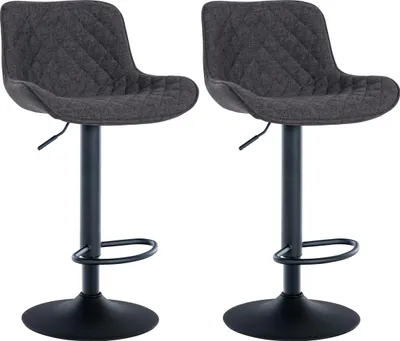Produktbild von 2er Set Barhocker HLO-CP282 Stoff  schwarz