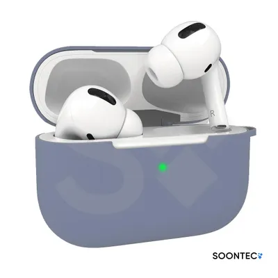 Produktbild von AirPods Pro Hülle Lavendel SOONTEC Case Silikon Schutzhülle für Apple AirPods Pro