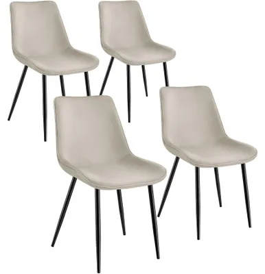 Produktbild von tectake® Set Stuhl Monroe gepolstert, in Samtoptik 48 x 59 x 82,5 cm