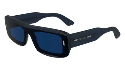 Produktbild von Sonnenbrille Calvin Klein CK24503S 438 blau uni rechteckig