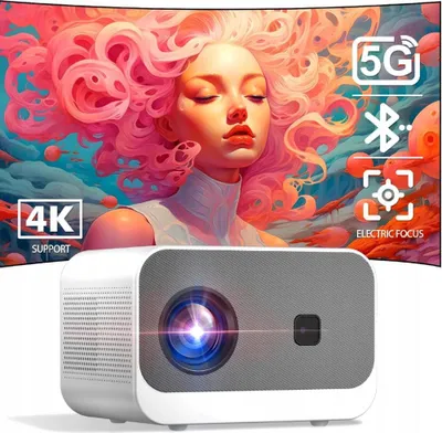 Obrázek produktu pro Mini Projektor A11 1080P 4K Wi-Fi Bt5.0 5G 300 Zoll Zuhause, ±60° Correktur