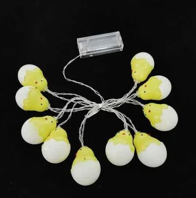 Produktbild von Ostern - Ostern - Osterhase - Beleuchtung - Osterbeleuchtung - Lichterkette mit 10 Lichtern - Küken - Eier