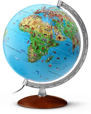 Produktbild von Räthgloben Kinderglobus silber 30cm (Französisch)