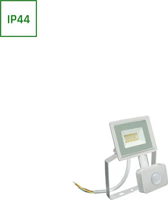 Produktbild von Spectrum LED LUX3 Fluter weiß 10W Strahler 975lm IP44 Neutralweiß 4000K mit Bewegungsmelder