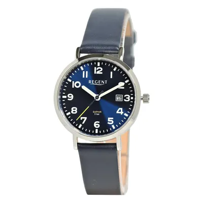 Image de Regent Montre Femme Bracelet en cuir Montre analogique bleu foncé UR2114077