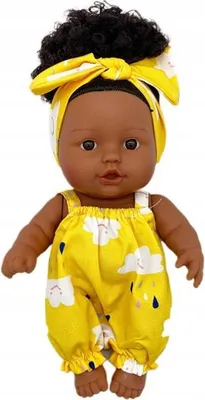 Obrázek produktu pro Panenka s tmavou pletí, miminko, afro účes