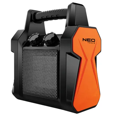 Produktbild von NEO TOOLS Keramischer Elektroheizer PTC, Leistung 3kW, mit Thermostat und Schalter, mit Gebläse, schaltet sich beim Umkippen automatisch ab, niedriger Geräuschpegel, geringer Energieverbrauch, Luftstrom 210 m3/h