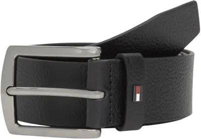 Obrázek produktu pro Pánský kožený pásek Tommy Hilfiger Denton, barva: černá, šířka: 4,0 cm, spona: klasická, délka: 90 cm