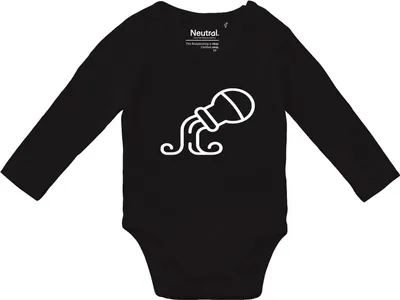 Produktbild von Huuraa Baby Body Wassermann Sternzeichen Symbol 74 Black  Baumwolle Fairtrade Langarmbody Geschenkidee