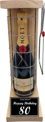 Produktbild von Moet - 80 Happy Birthday - Eiserne Reserve Gitterkäfig Geschenk 80. Geburtstag