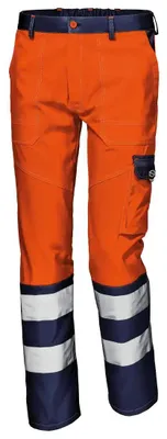 Immagine prodotto di Pantaloni di sicurezza Sir Safety Mistral, riflettenti e idrorepellenti, da uomo, EN ISO 20471 Classe 2, taglia 46, HI-VIS ARANCIONE/BLU