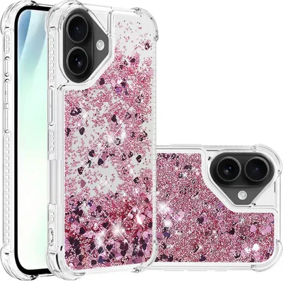 Produktbild von iPhone 17 Hülle - Coverup Liquid Glitzer Back Cover - Roségold