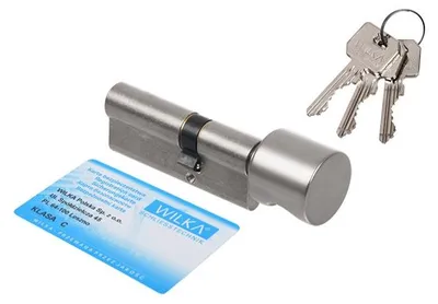 Produktbild von WILKA 1405 Profilzylinder 30/40 mm matt vernickelt, Klasse C, 3 Schlüssel