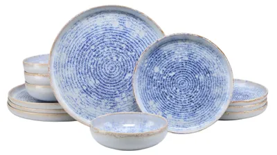 Obrázok produktu pre CreaTable, 25397, Uno Mykonos, lesklá, súprava tanierov, 12 kusov, kamenina