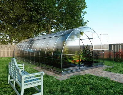 Gewächshaus KLASIKA TUBE 3x8m mit fundamenten und 6mm Polycarbonat;

