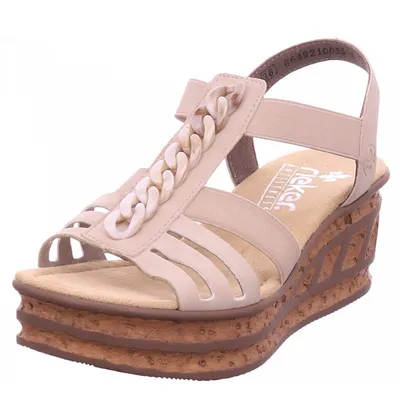 Produktbild von Rieker Damen Keilsandalette beige