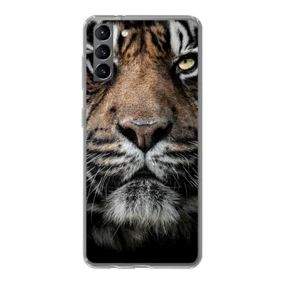 Produktbild von MuchoWow® Handyhülle Schutzhülle Hülle für Samsung Galaxy S21 Plus Tiger - Nahaufnahme - Tier Silikon Softcase Handy Hülle - Handy-Tasche