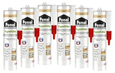 Produktbild von Ponal Fugenfüller Parkett & Laminat, Kartusche, Buche, 6x280ml