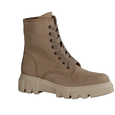 Immagine prodotto di Gabor 91730-12 Stivaletto stringato, donna, lino (beige), pelle, NUOVO - scarpe da donna stivaletti / stivali alla moda, beige, pelle (nabuk), altezza tacco: 22 mm