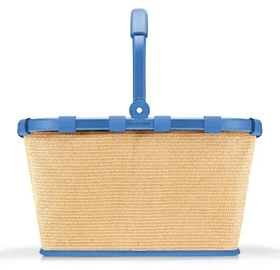 Produktbild von reisenthel carrybag Einkaufskorb frame Raffia Blue BK4122