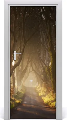 Produktbild von Tulup Türaufkleber 85x205 cm Dekorative Aufkleber Selbstklebend Wasserdichte Tapete Abnehmbar Schlafzimmer Wohnzimmer Wohnkultur - Weg im Wald