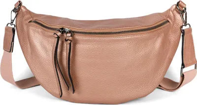 Produktbild von styleBREAKER Damen Halbmond Schultertasche groß | Crossbody Umhängetasche Handtasche mit 2 Wege Reißverschluss & verstellbarem Schultergurt 37 x 17 cm