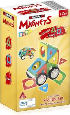 Obrázok produktu pre Millenium Magnets Cars, 8 Dreiecke, 12 Quadrate, 2 Räders.