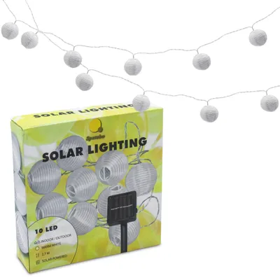 Image de Eclairage solaire 10 lampions - couleur : BLANC - Solar lighting