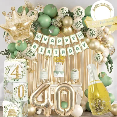 Produktbild von Omgoods – Deko-Set zum 40. Geburtstag mit Ballons und Girlande