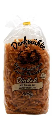 Produktbild von Dorfmühle Oberschwäbische Land-Nudeln Dinkel-Spiralen vegan, 12er Pack (12 x 500g)