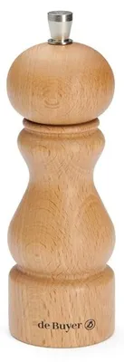 Pfeffermühle aus Buchenholz, manuell, 14 cm, holzfarben
