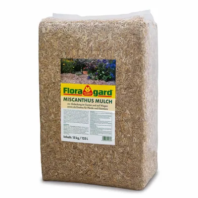Produktbild von Floragard Miscanthus Mulch, 125 L - natürlicher Bodenschutz