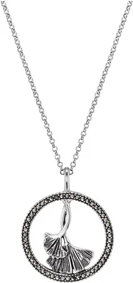 Produktbild von Engelsrufer ERN-GINKO-MA Damen Collier Ginko Silber grau 50 cm