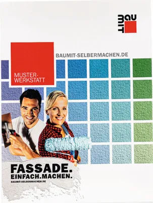 Produktbild von Muster zu Baumit Silikonharzputz Eaystop kratzstruktur" bzw. "vollabriebstruktur" 2 mm"