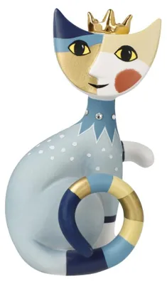 Figur Max il re, Porzellan, 13 cm, Rosinas Katzenwelt