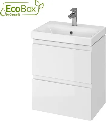 Produktbild von Cersanit Moduo Set 983 slim 50 weiß DSM Unterschrank + Waschbecken S801-229-DSM