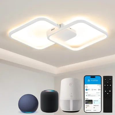 Produktbild von KAUFHOF Deckenlampe Smart, 28W LED Deckenleuchten Wohnzimmer , Kompatibel mit Matter/Alexa/HomeKit/Google/IFTTT, 3000-6000K Deckenlampen