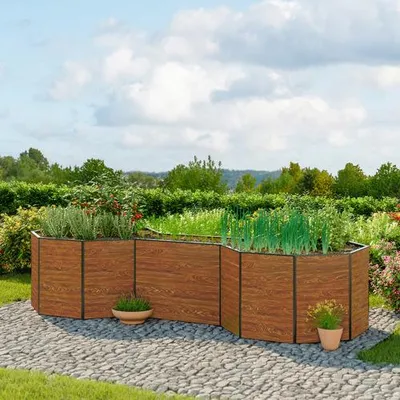 Produktbild von GFP 455 x 181 x 77 cm Hochbeet Sabine, Holzoptik