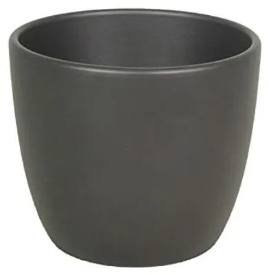 Imagen del producto de Macetas de cerámica gris antracita mate para plantas de interior
