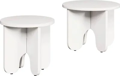 Immagine prodotto di vidaXL Tavolino 2 pezzi Bianco Legno massello di pino