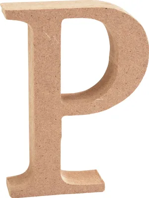 Produktbild von VBS MDF Buchstaben 8 cm hoch 1.5 cm stark ideal für Bastelprojekte Buchstabe "P"