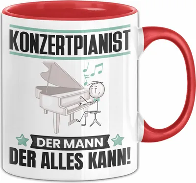 Produktbild von Konzertpianist Tasse Geschenk für Konzertpianist Der Mann Der Alles Kann Geschenkidee zum Geburtstag (Rot)