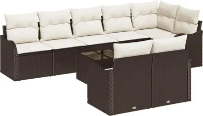 Immagine prodotto di Set divano da giardino vidaXL in polyrattan marrone