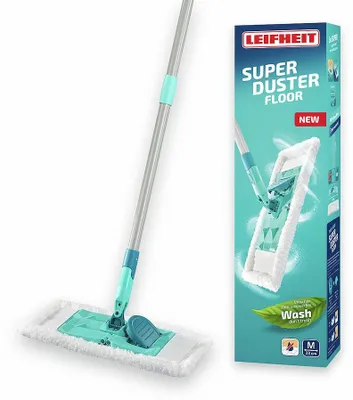 Obrázek produktu pro Leifheit 55517, Laminát, Dlaždice, Mokrý, Mikrovlákno, Zelená, Stříbrná, 38 cm, 1480 mm