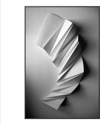 Produktbild von TPFLiving Kunstdruck LW-50 (OHNE RAHMEN) Poster - Leinwand - Wandbild - Hochauflösender Giclée-Druck, langlebig und hochwertig - Nordic Art - Abstrakte 3D Formen- Bilder Wohnzimmer -  - Größe: 40x60cm