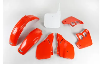 Produktbild von Ufo Kunststoffsatz Für Honda Cr 125 '89-90, Farbe Oem '90 (Rot/Weiss)