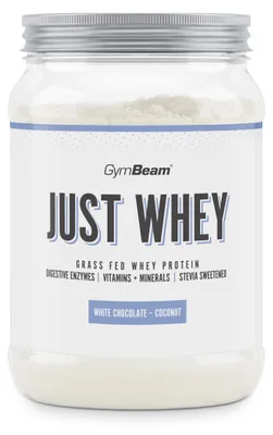 Produktbild von GymBeam - Just Whey Protein aus Weidehaltung, 500 g, weiße Schokolade Kokos